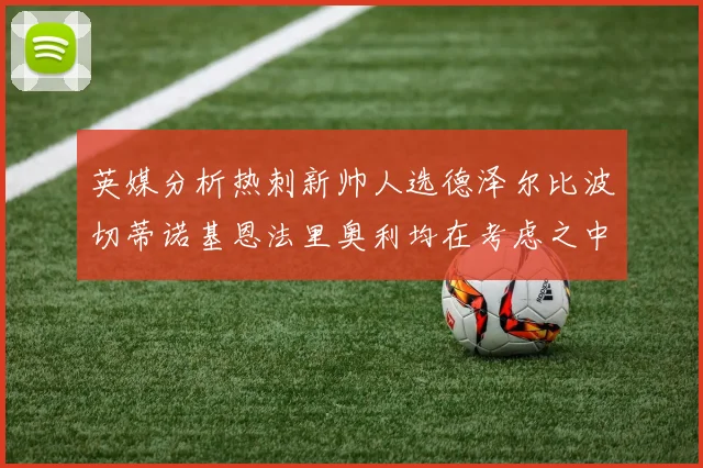 英媒分析热刺新帅人选德泽尔比波切蒂诺基恩法里奥利均在考虑之中