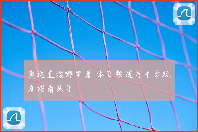 奥运直播哪里看 体育频道与平台观看指南来了